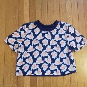 Forever 21 floral print cropped top.